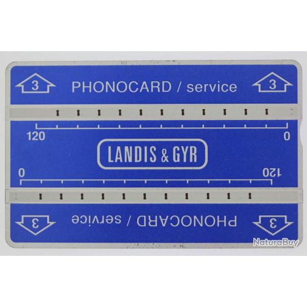 T�l�carte de service Phonocard 3 Landis & Gyr 506M Suisse