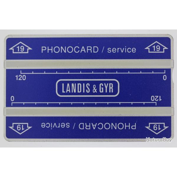 T�l�carte de service Phonocard 19 Landis & Gyr 152K Pakistan
