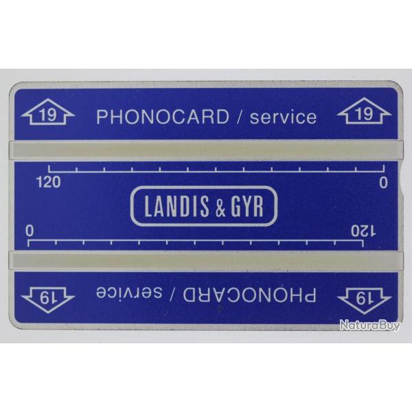T�l�carte de service Phonocard 19 Landis & Gyr 152K Pakistan