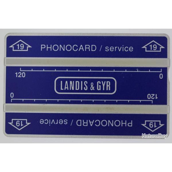 T�l�carte de service Phonocard 19 Landis & Gyr 152K Pakistan