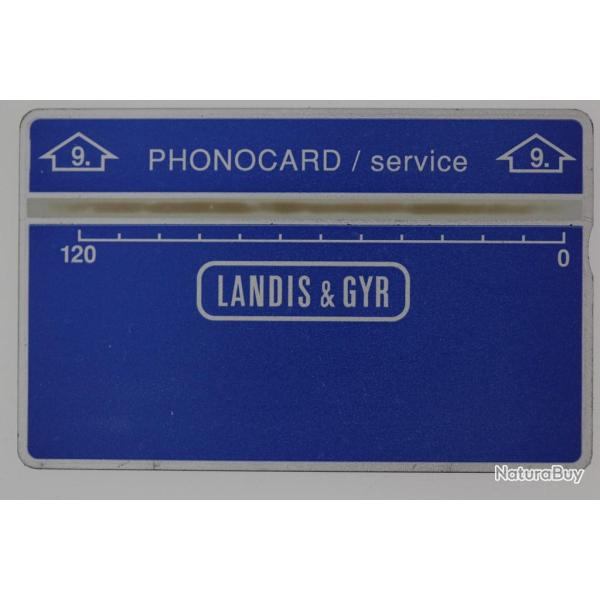 T�l�carte de service Phonocard 9 Landis & Gyr 606A Pays-Bas