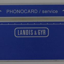 Télécarte de service Phonocard 9 Landis & Gyr 606A Pays-Bas