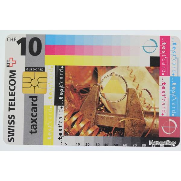 T�l�carte � puce Test card 10 CHF Swiss Telecom Suisse 1995