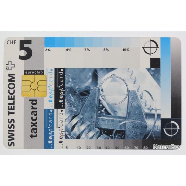T�l�carte � puce Test card 5 CHF Swiss Telecom Suisse 1995