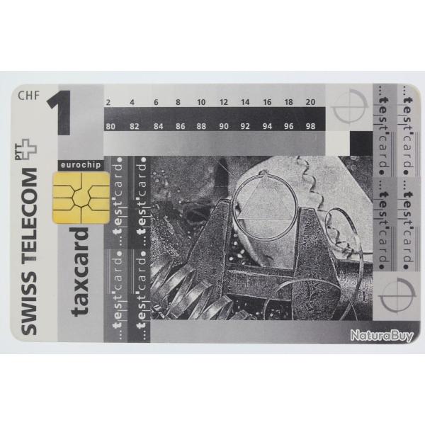 T�l�carte � puce Test card 1 CHF Swiss Telecom Suisse 1995