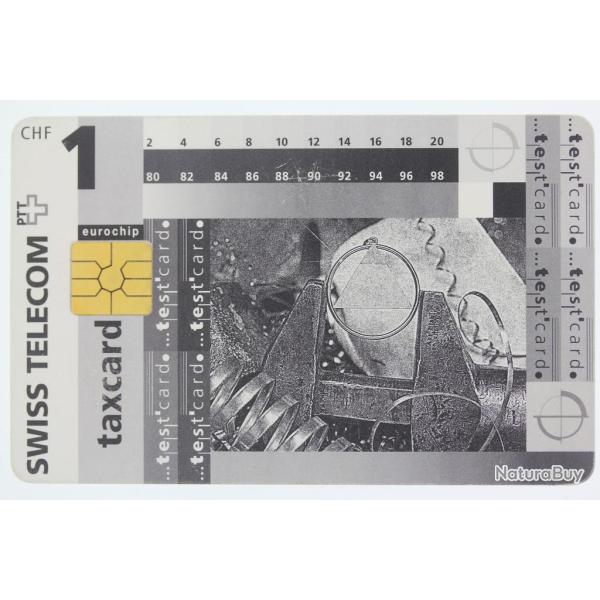 T�l�carte � puce Test card 1 CHF Swiss Telecom Suisse 1995