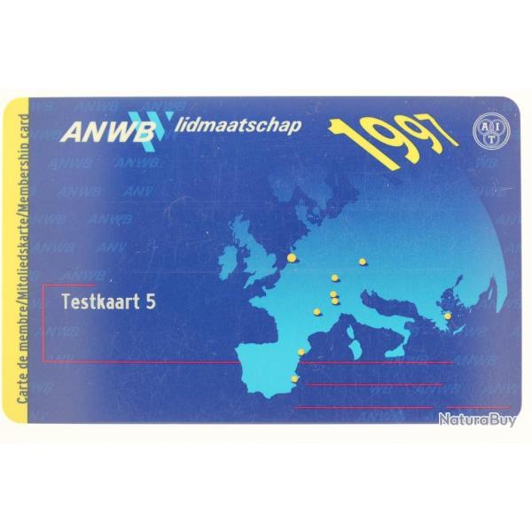 T�l�carte test Testkaart 5 ANWB Membership card 1997 Pays-Bas