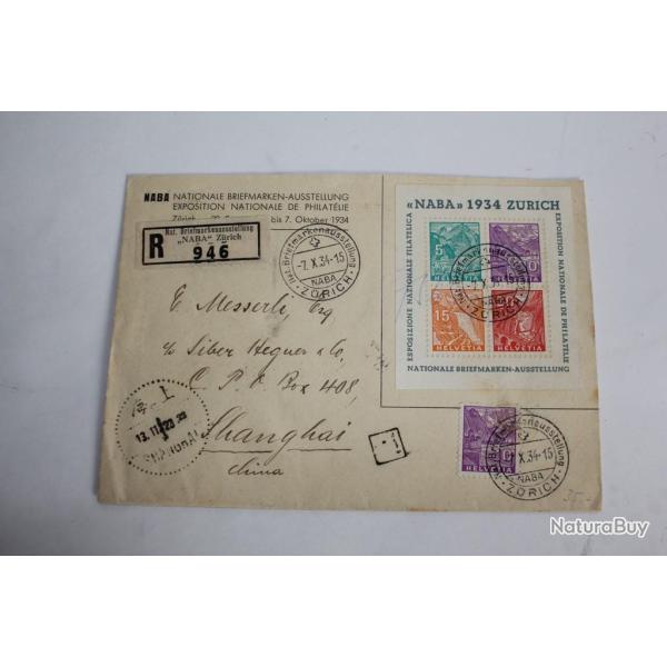 Timbres Naba Zurich 1934 Suisse Exposition de philat�lie
