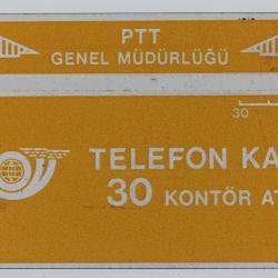 Télécarte Landis & Gyr dummy Yellow PTT Turquie