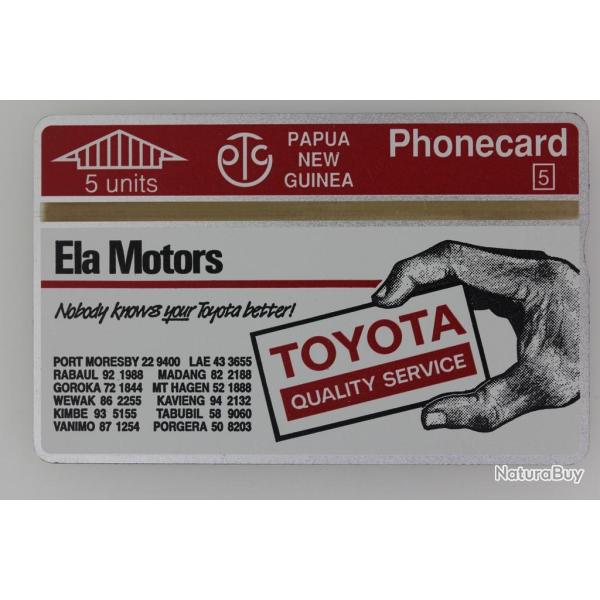 T�l�carte L&G dummy Ela Motors Toyota Papua New Guinea