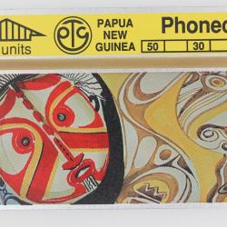 Télécarte L&G dummy Leo Singu Art Masks Papua New Guinea