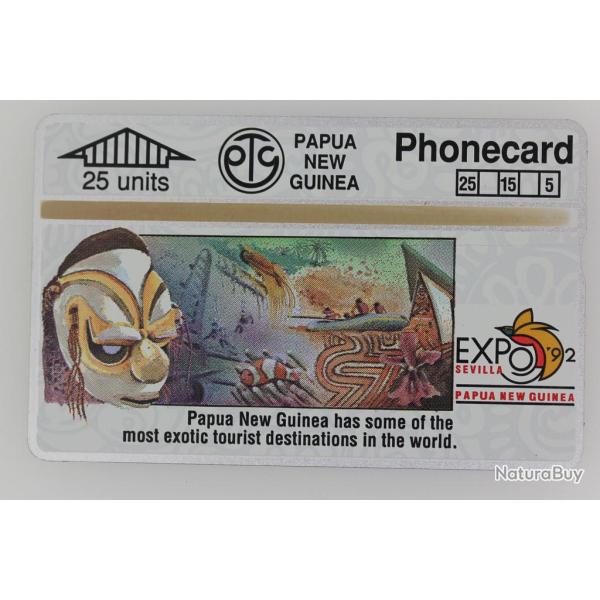 T�l�carte L&G dummy Expo '92 Sevilla Tourism Papua New Guinea