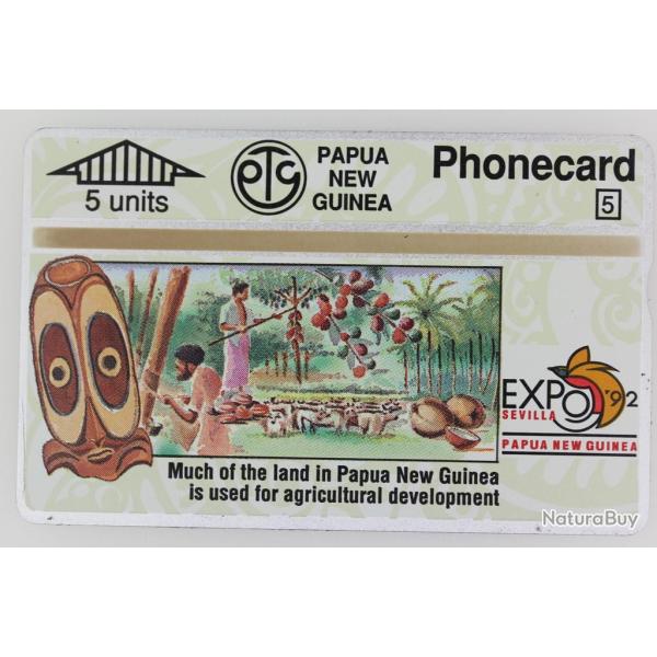 T�l�carte L&G dummy Expo '92 Sevilla Agriculture Papua New Guinea