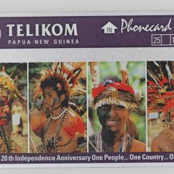Télécarte L&G dummy 20th Independence Anniversary Papua New Guinea 1995