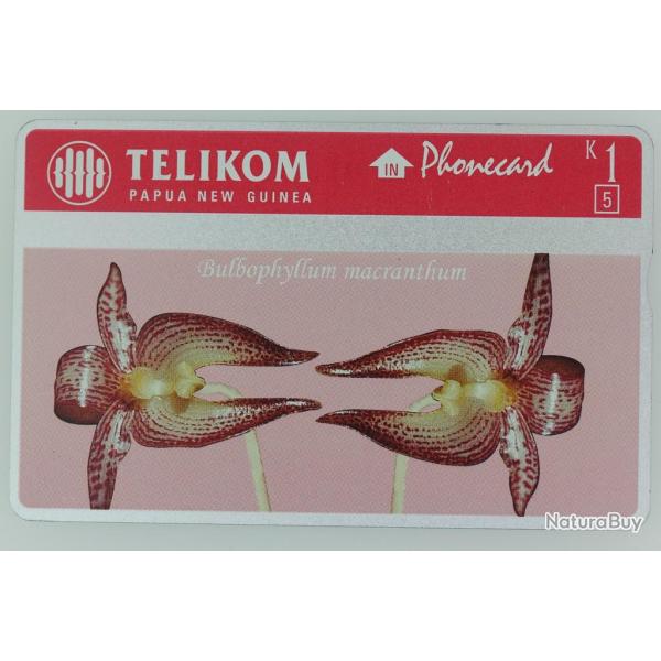 T�l�carte L&G dummy Bulbophyllum Macranthum Papua New Guinea 1996