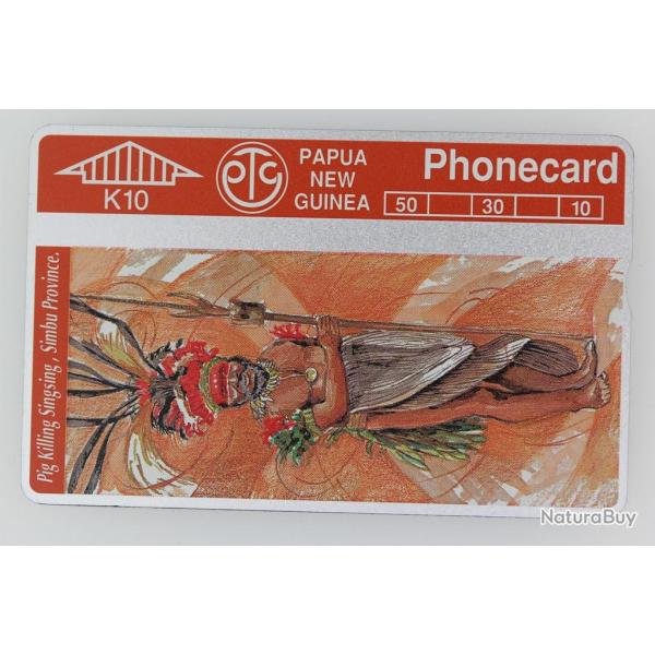 T�l�carte L&G dummy Pig Killing Singsing Papua New Guinea 1994