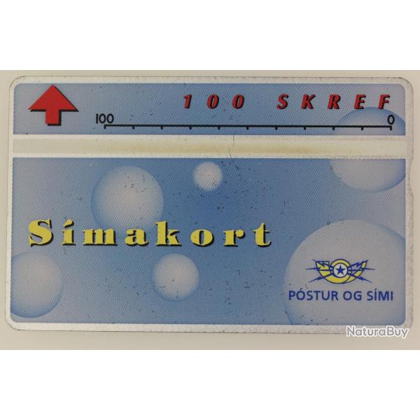 T�l�carte L&G dummy Blue Bubbles Islande