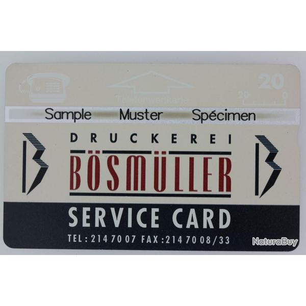 T�l�carte L&G dummy B�sm�ller Service Card Autriche