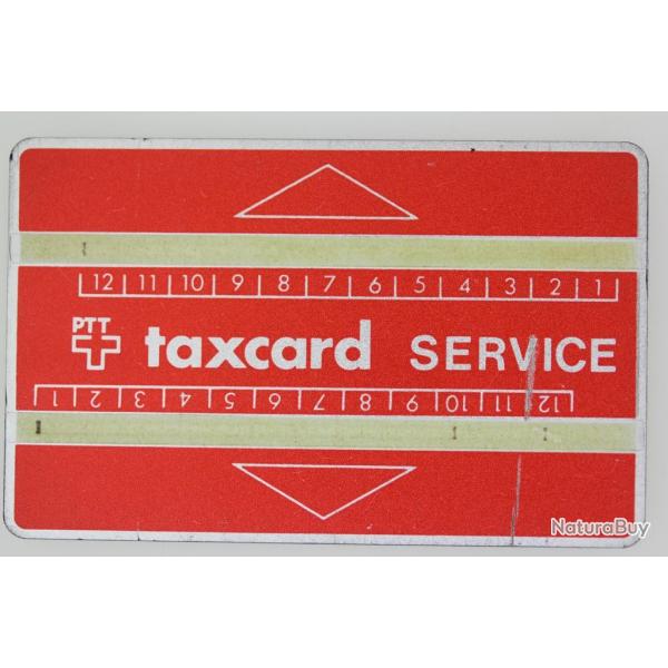 T�l�carte de service Landis & Gyr Taxcard Service 610S Suisse 1966