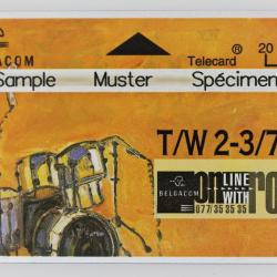 Télécarte L&G dummy Belgacom On Line With Rock 2 Belgique