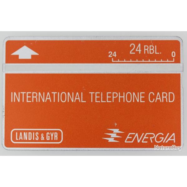 T�l�carte Landys & Gyr International Telephone Card Energia Russie URSS