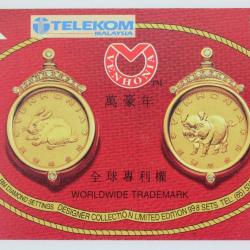 Télécarte L&G dummy Venhonia Horoscope Malaisie Zodiaque chinois Lapin