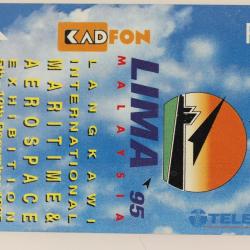 Télécarte L&G dummy Lima 95 Logo Malaisie Avion