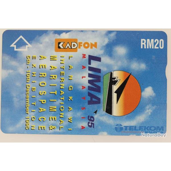 T�l�carte L&G dummy Lima 95 Logo Malaisie Avion