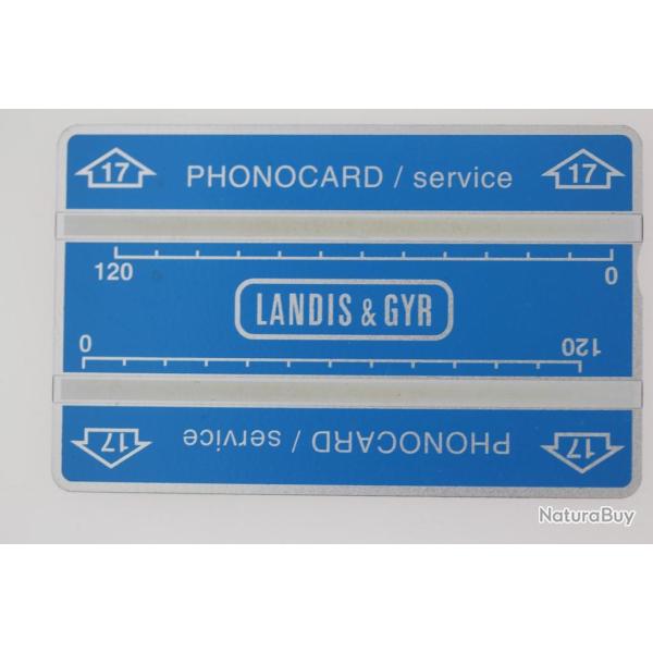 T�l�carte de service Phonocard 17 Landis & Gyr 106K Maroc 1991