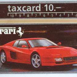 Télécarte L&G dummy PTT taxcard Ferrari 512 TR automobile Suisse 1992