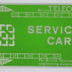 Télécarte de service Landis & Gyr Service Card 806S BTS002 Royaume-Uni