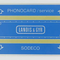 T&eacute;l&eacute;carte de service Phonocard 12 Landis & Gyr Sodeco 611S Turquie 1986