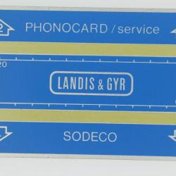 T&eacute;l&eacute;carte de service Phonocard 12 Landis & Gyr Sodeco 611S Turquie 1986