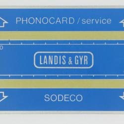T&eacute;l&eacute;carte de service Phonocard 12 Landis & Gyr Sodeco 611S Turquie 1986