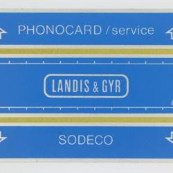T&eacute;l&eacute;carte de service Phonocard 12 Landis & Gyr Sodeco 608S Turquie 1986