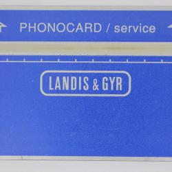 T&eacute;l&eacute;carte de service Phonocard 9 Landis & Gyr Pays Bas