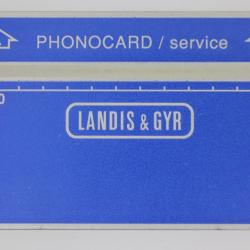 T&eacute;l&eacute;carte de service Phonocard 9 Landis & Gyr Pays Bas