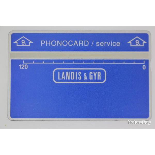 T�l�carte de service Phonocard 9 Landis & Gyr Pays Bas