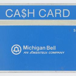 Cash Card Landis & Gyr Michigan Bell an American Company 0.40$ USA