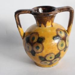 Vase terre vernissée René NICOLE Art populaire Ain céramique