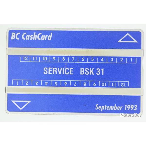 Tlcarte Landis & Gyr Service BSK 31 BC CashCard 1993