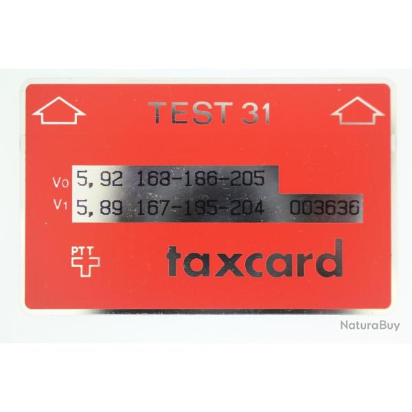 Tlcarte Landis & Gyr Taxcard TEST 31 Suisse