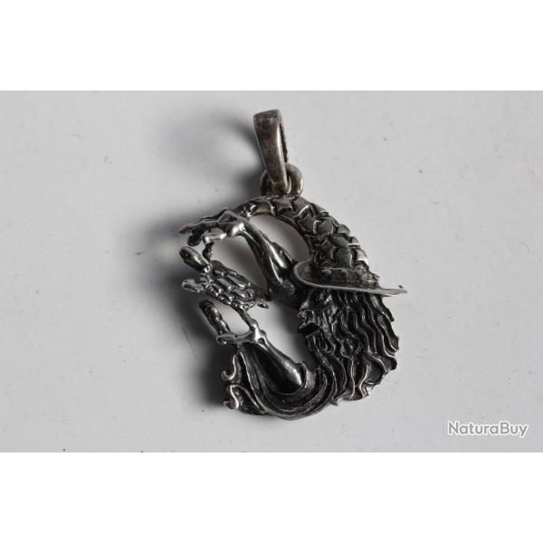 Pendentif argent Sorcier bijoux