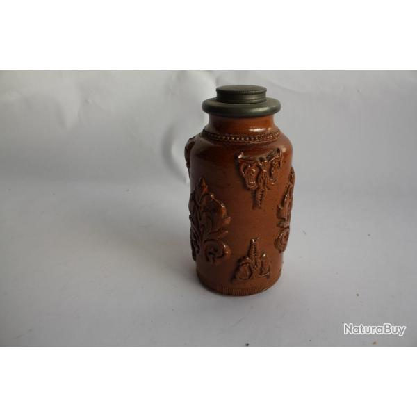 Ancien pot � tabac en gr�s de Beauvaisis XIXe si�cle