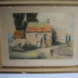 Eau-forte couleurs Simone HAUMONT