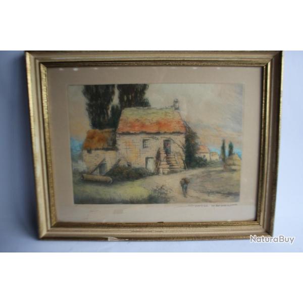 Eau-forte couleurs Simone HAUMONT