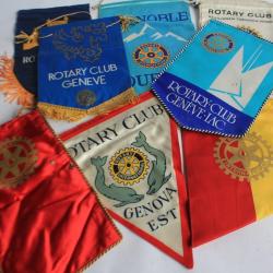 Collection de 8 anciens fanions ROTARY CLUB