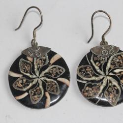 Paire de boucles d'oreilles nacre et coquillages Bijoux