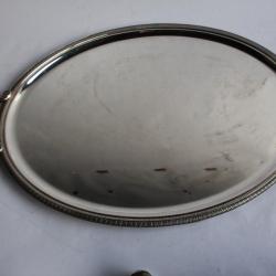 CHRISTOFLE Plateau ovale à anses Malmaison