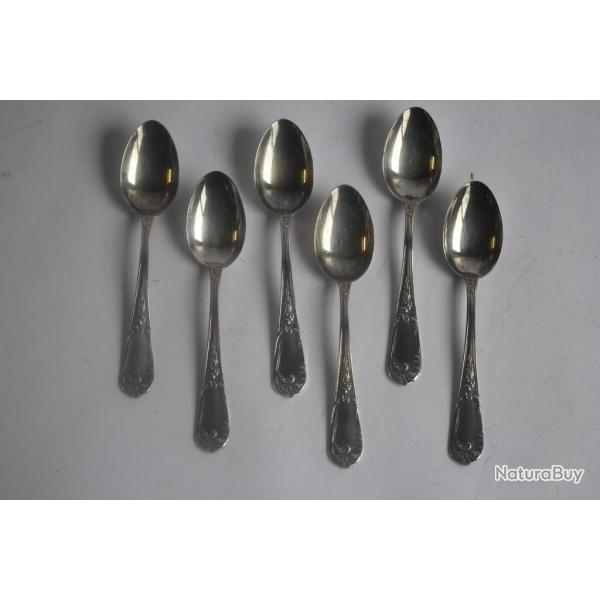 Six petites cuill�res � moka argent Italie Stancampiano Eugenio